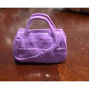 Mattel Barbie Doll Gym Bag Small Toy Fitness Yoga Sports Duffle Purple Rubber